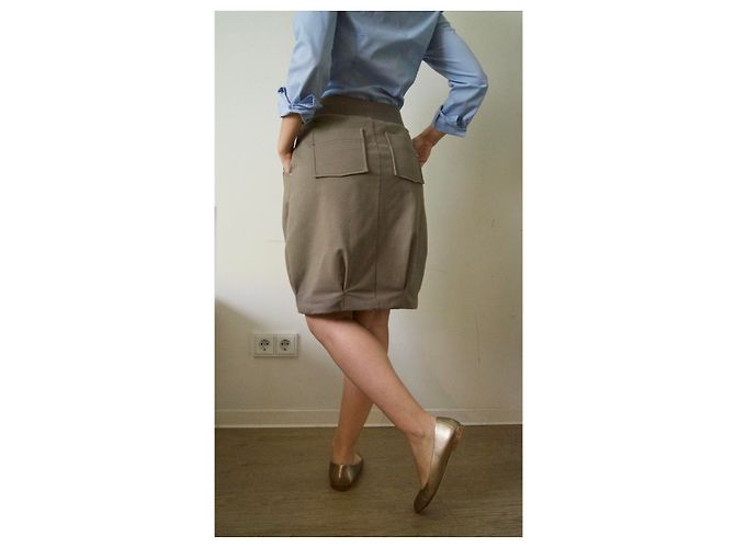 Falda Elisabetta Franchi Beige - vista 7