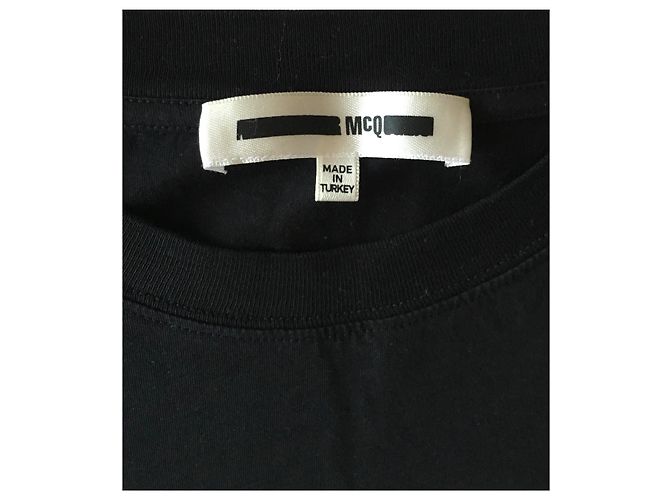 T-shirt Alexander Mcqueen Mcq nera in cotone Nero - vista 3