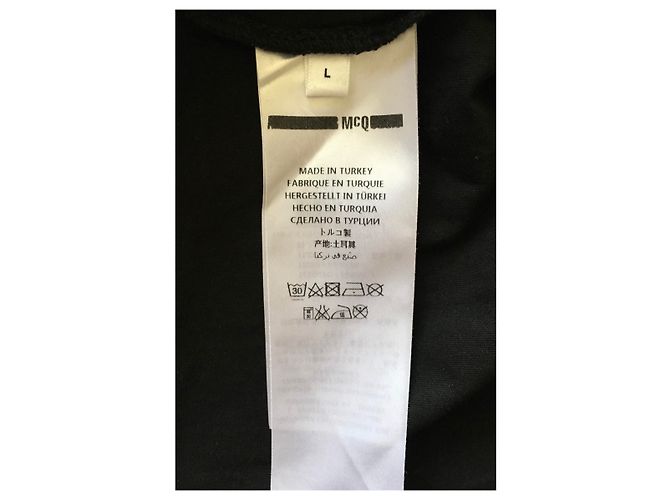 T-shirt Alexander Mcqueen Mcq nera in cotone Nero - vista 5