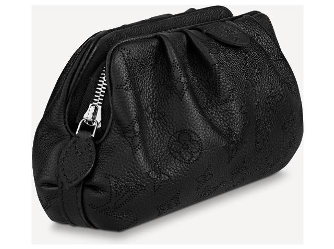 Louis Vuitton Scala mini pochette pelle Mahina nera Nero - vista 3