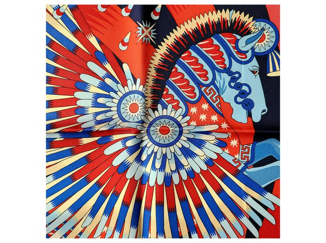 Hermès La Source de Pegase 90cm Azul - vista 2