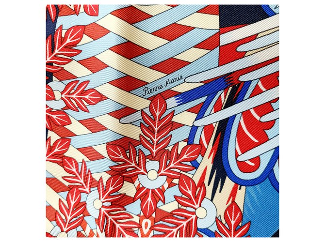 Hermès La Source de Pegase 90cm Azul - vista 3