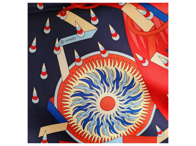 Hermès La Source de Pegase 90cm Azul - vista 4