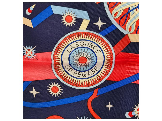 Hermès La Source de Pegase 90cm Azul - vista 5