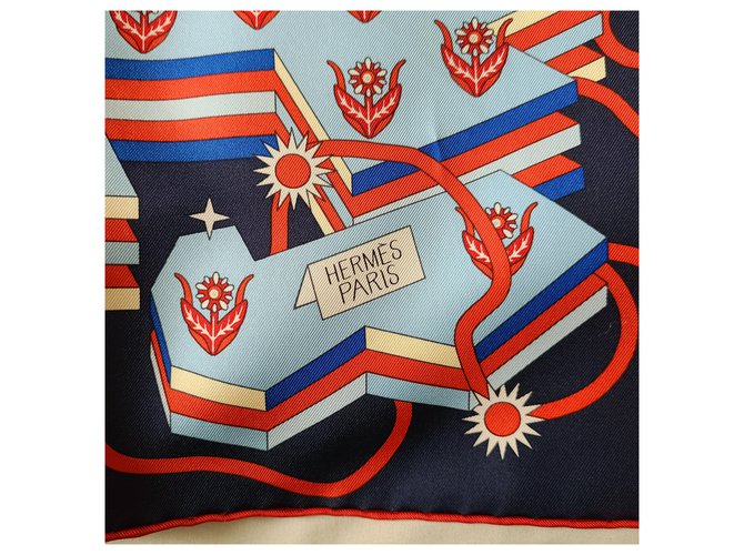 Hermès La Source de Pegase 90cm Azul - vista 6