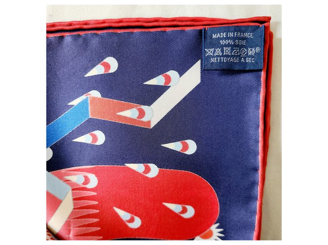 Hermès La Source de Pegase 90cm Azul - vista 7
