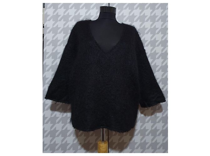 Autre Marque Suéter oversize de mohair negro Gembalies M - vista 3
