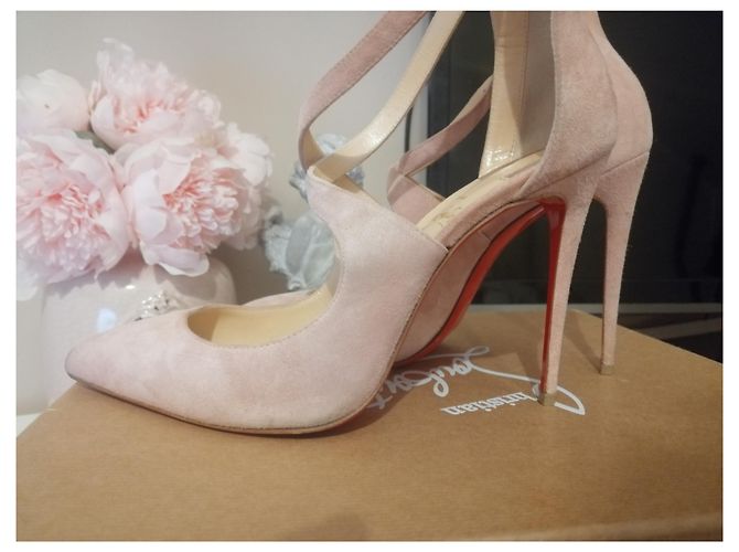 Christian Louboutin Marlenarock 100 Pumps Rosa Samt Größe 39 - Ansicht 13