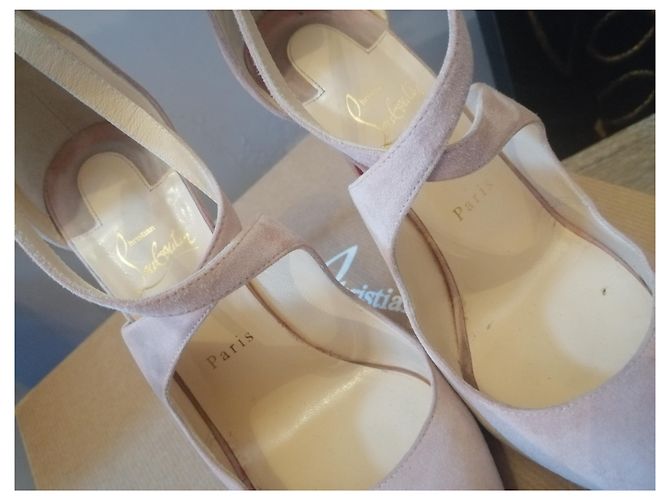 Christian Louboutin Marlenarock 100 Pumps Rosa Samt Größe 39 - Ansicht 4