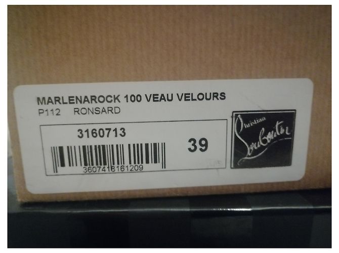 Christian Louboutin Marlenarock 100 Pumps Rosa Samt Größe 39 - Ansicht 6