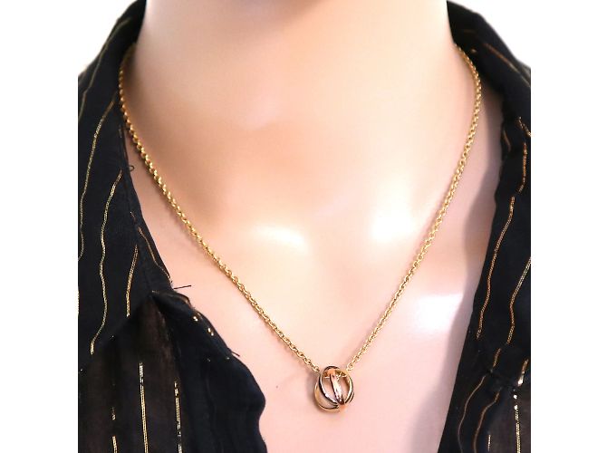 Love cartier 18K Gold 750 Collana con ciondoli Trinity Ring - vista 2
