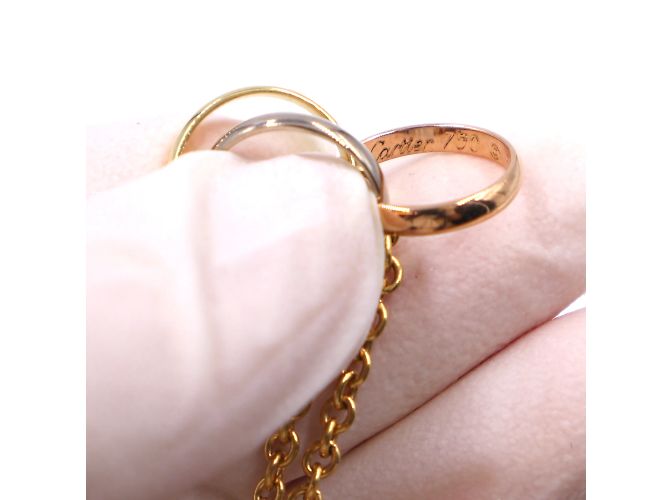 Love cartier 18K Gold 750 Collana con ciondoli Trinity Ring - vista 8