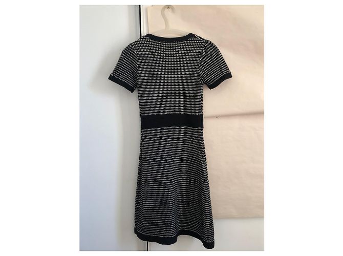 Tara Jarmon schwarzes Wollkleid Weiß - Ansicht 2