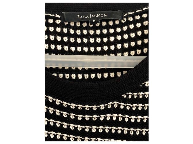 Tara Jarmon schwarzes Wollkleid Weiß - Ansicht 3
