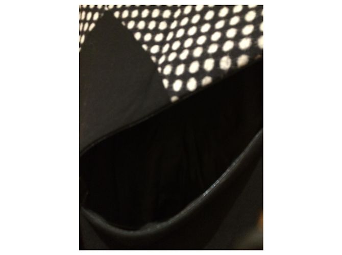 Autre Marque Vestido Yiqing Yin de seda e lã preto e branco - vista 8