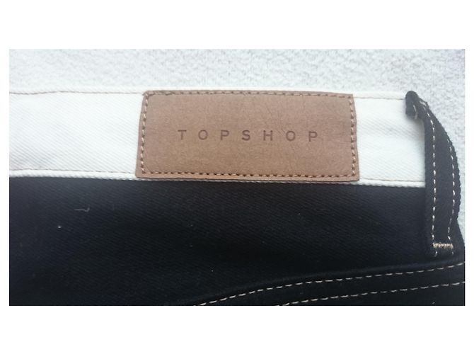 Topshop Bicolour Denim Jeans Schwarz - Ansicht 8