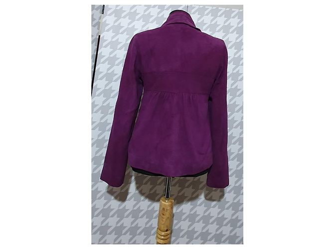Ba&Sh Lederjacke lila - Ansicht 3