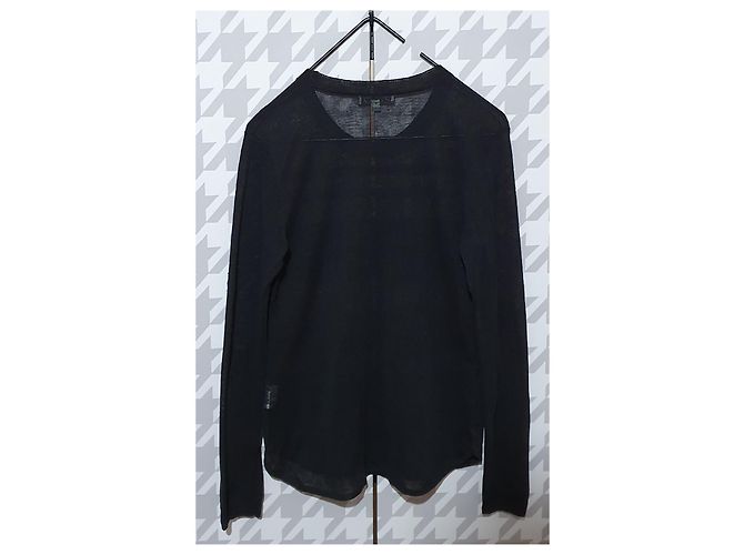 Blusa Dagmar nera trasparente a maniche lunghe Nero - vista 2