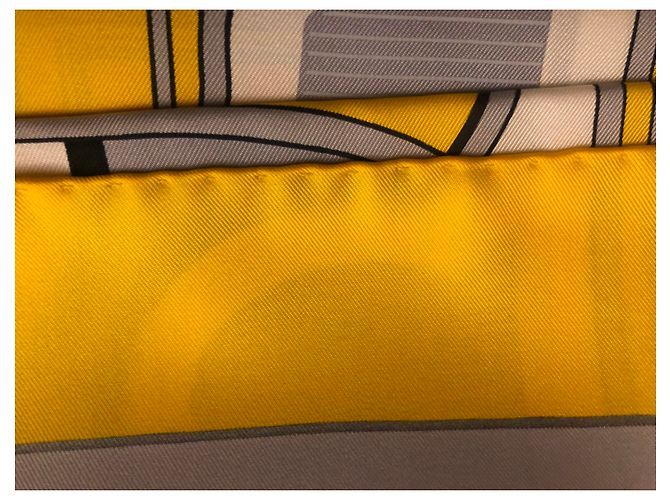 Carré Hermès - Les Coupés - firmato F. da La PERRIERE Giallo - vista 6