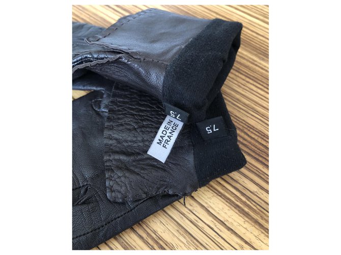 Dior Lederhandschuhe Dunkelbraun - Ansicht 4