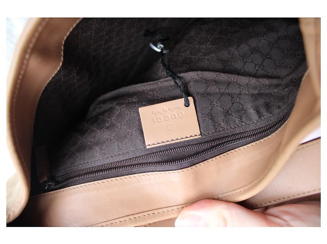 Borsa a mano Gucci Jackie Bouvier Beige in pelle di cervo - vista 5