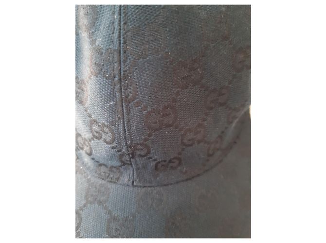 Gucci Cap mit Seidenschal Schwarz Baumwolle - Ansicht 4