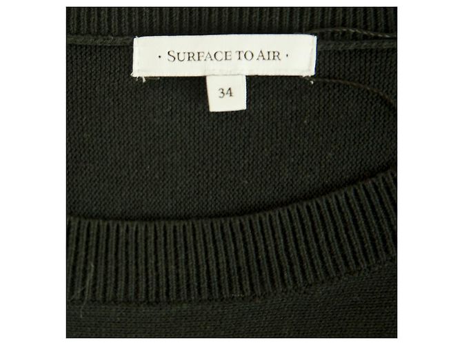 Surface To Air Superficie all'aria Maglia nera in cotone e viscosa con pannelli trasparenti Taglia camicetta 34 Nero - vista 3