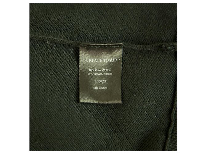 Surface To Air Superficie all'aria Maglia nera in cotone e viscosa con pannelli trasparenti Taglia camicetta 34 Nero - vista 4