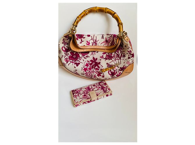 Ophidia Set Borsa e Portafoglio Gucci Rosso Cognac Bordò Crema - vista 15