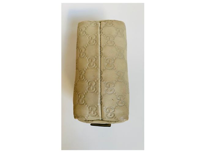 Beauty Case Gucci Vinity in Pelle Beige Grigio - vista 6
