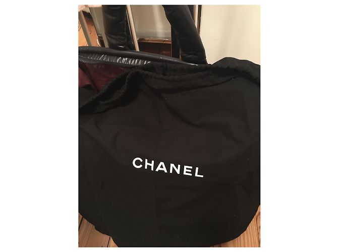Cocoon Chanel Borsa da viaggio Trolley nera in pelle e nylon Nero Silver hardware - vista 18
