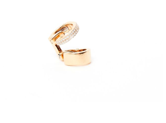 Repossi Berbero 18k oro rosa 2 righe diamanti D'oro - vista 2