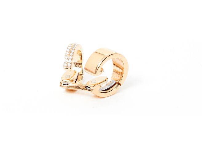 Repossi Berbero 18k oro rosa 2 righe diamanti D'oro - vista 3