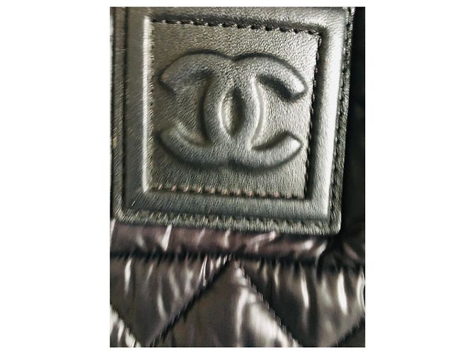 Borsa Chanel Coco Cocoon nera in pelle e nylon Nero Silver hardware - vista 13