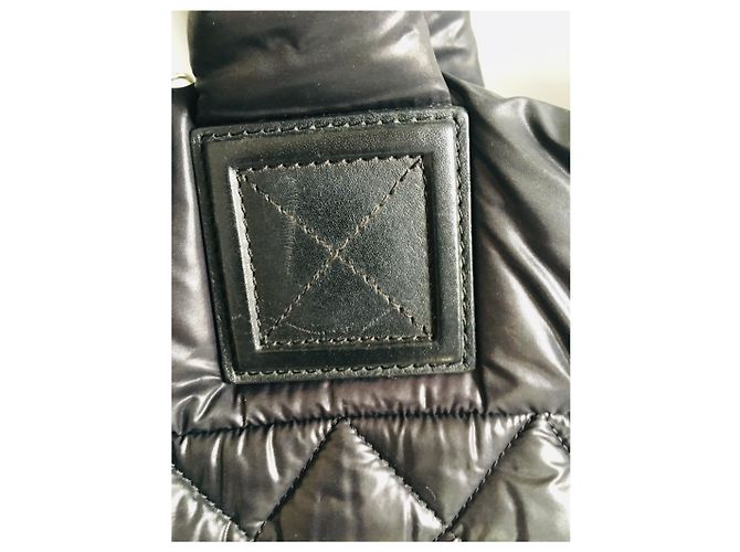 Borsa Chanel Coco Cocoon nera in pelle e nylon Nero Silver hardware - vista 9