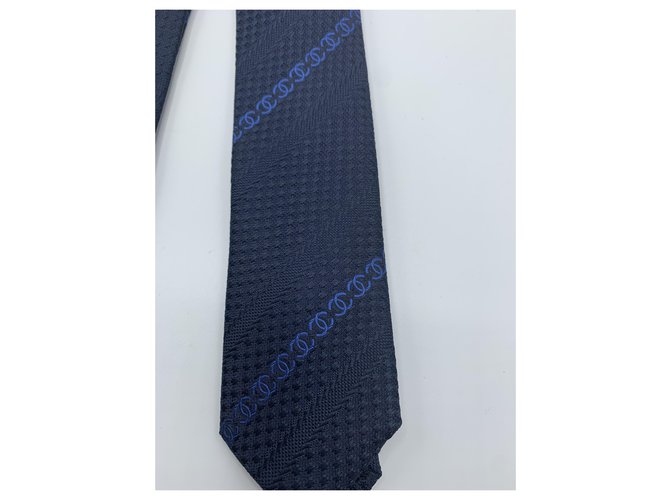 Chanel Cravates Bleu Marine - vue 4