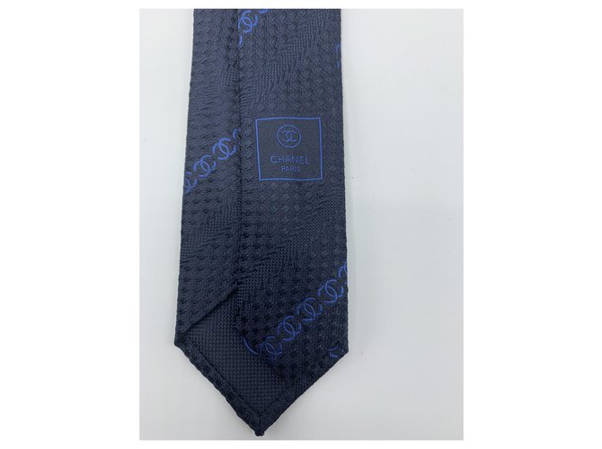 Chanel Cravates Bleu Marine - vue 5
