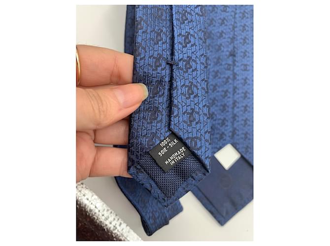 Chanel Cravates Bleu Marine - vue 5