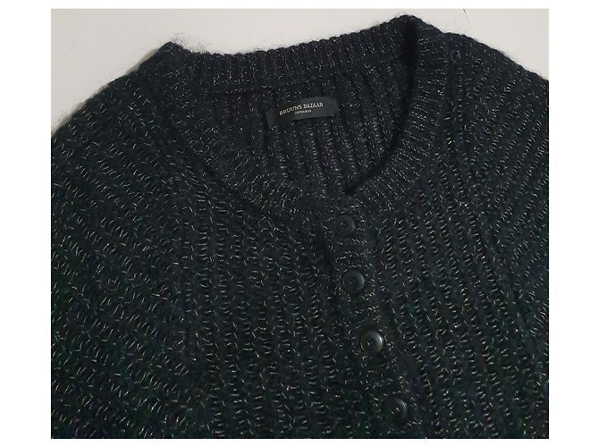 Bruuns Bazaar Cardigan Schwarz Mohair Nylon - Ansicht 3