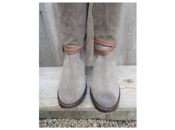 Frye Wildlederstiefel Taupe 36 - Ansicht 3
