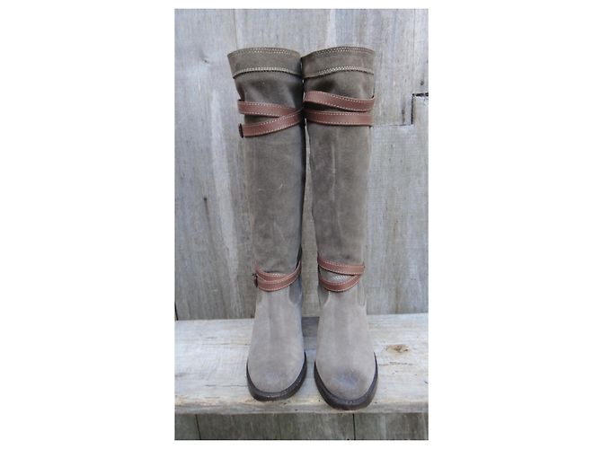 Frye Wildlederstiefel Taupe 36 - Ansicht 8