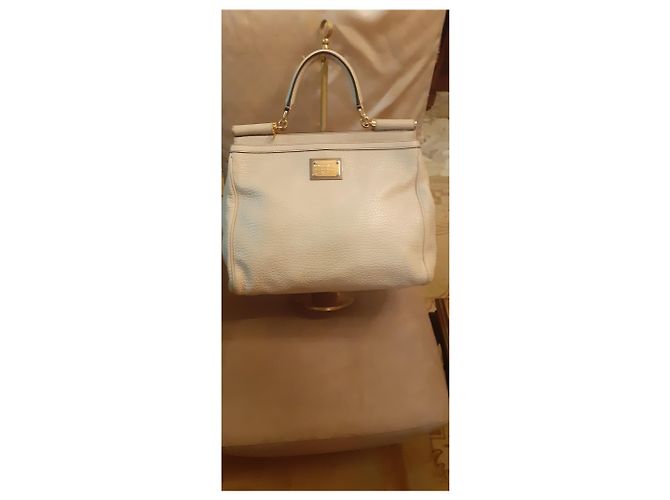 Dolce & Gabbana Borsa Sicily in pelle crema Crudo - vista 11