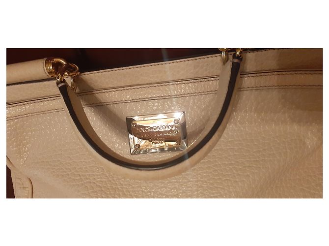 Dolce & Gabbana Borsa Sicily in pelle crema Crudo - vista 3