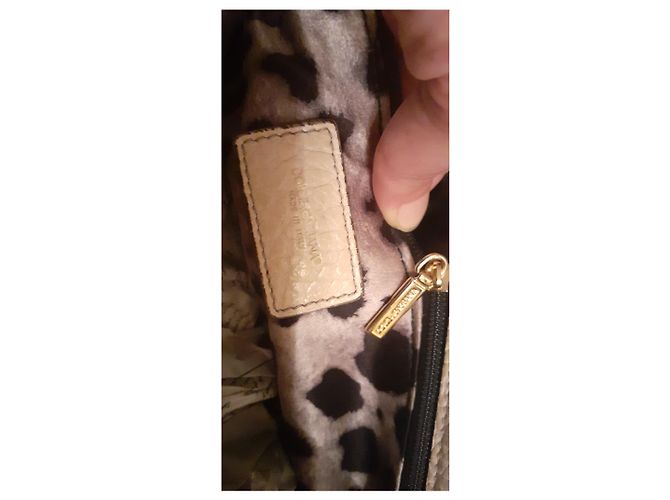 Dolce & Gabbana Borsa Sicily in pelle crema Crudo - vista 9
