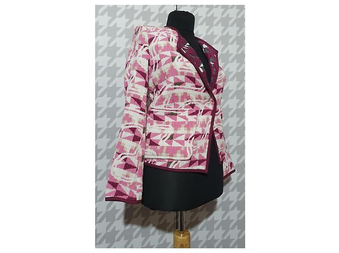 Blazer Maje Rosa e Viola in Cotone e Viscosa Taglia 36 Multicolore Porpora - vista 2