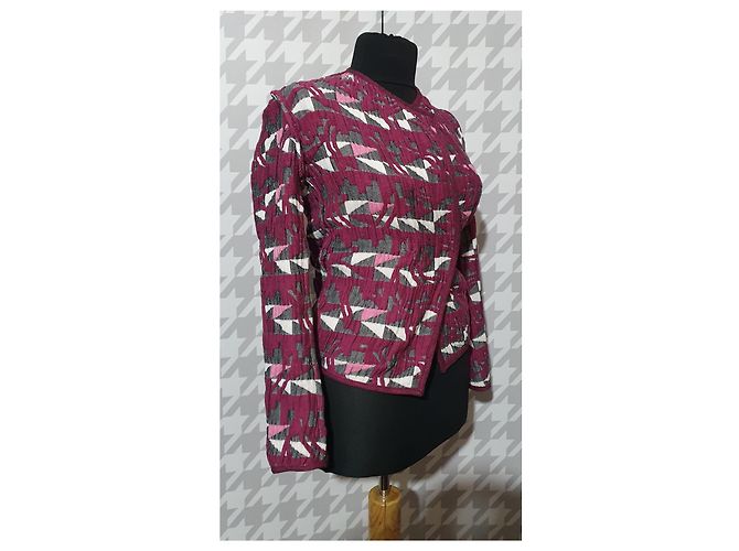 Blazer Maje Rosa e Viola in Cotone e Viscosa Taglia 36 Multicolore Porpora - vista 5