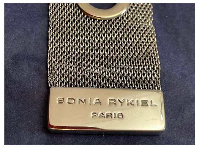 Sonia Rykiel Cintura metallica argentata con occhielli - vista 9