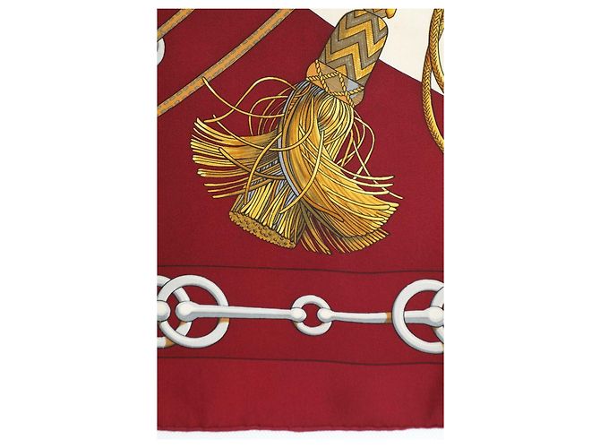 Hermès Hermes Cliquetis Seidenschal Rot Lila - Ansicht 10