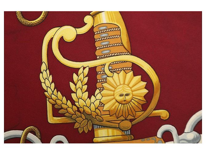 Hermès Hermes Cliquetis Seidenschal Rot Lila - Ansicht 9