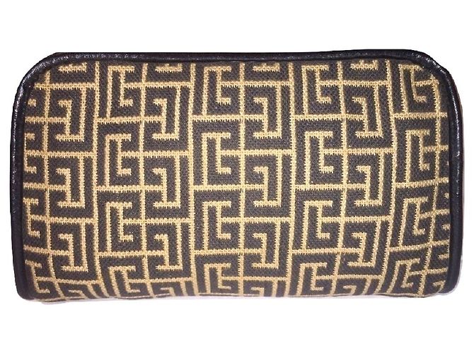 PIERRE BALMAIN mini pochette toile 1945 Noir Blanc - vue 6